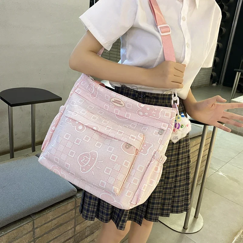 Large School Messenger College Student Bag Women'S Crossbody Bag Nylon School Shoulder Bag Teen Girls Nylon Women Tote Handbags
Large School Messenger College Student Bag Women'S Crossbody Bag Nylon School Shoulder Bag Teen Girls Nylon Women Tote Handbags