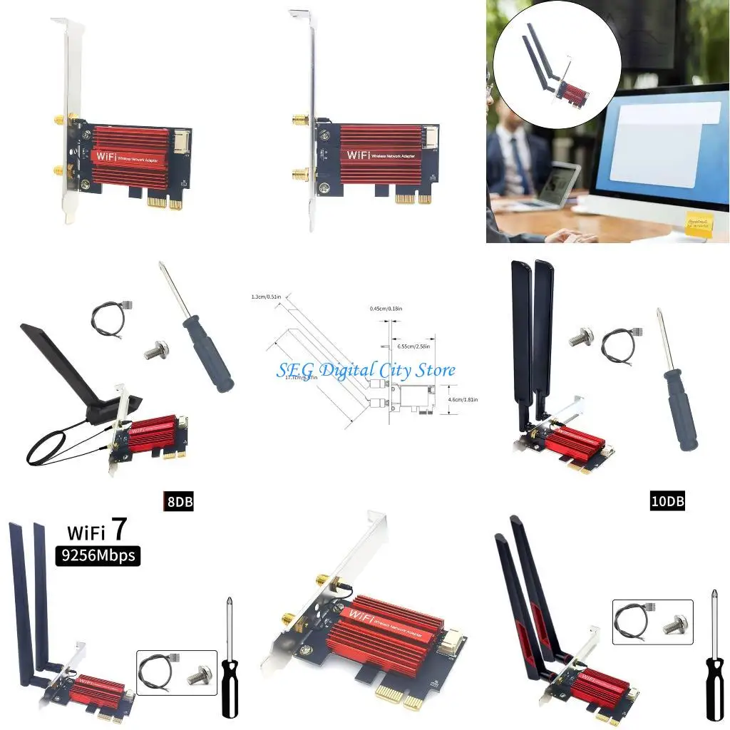 U75B Адаптер WiFi 7, 9256 Мбит/с, Bluetooth-совместимая сетевая карта 5.4, трехдиапазонный
U75B Адаптер WiFi 7, 9256 Мбит/с, Bluetooth-совместимая сетевая карта 5.4, трехдиапазонный
