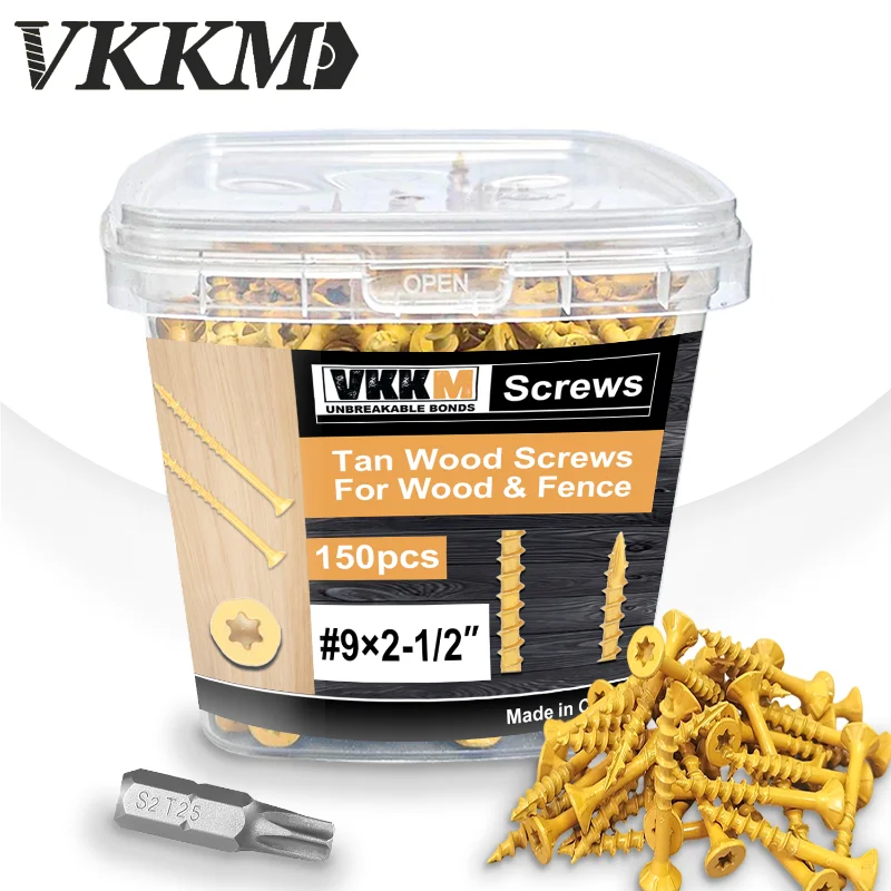 Набор саморезов по дереву VKKM Professional-Grade, углеродистая сталь с битами Torx T-25, незаменимый для использования на открытом воздухе!
Набор саморезов по дереву VKKM Professional-Grade, углеродистая сталь с битами Torx T-25, незаменимый для использования на открытом воздухе!