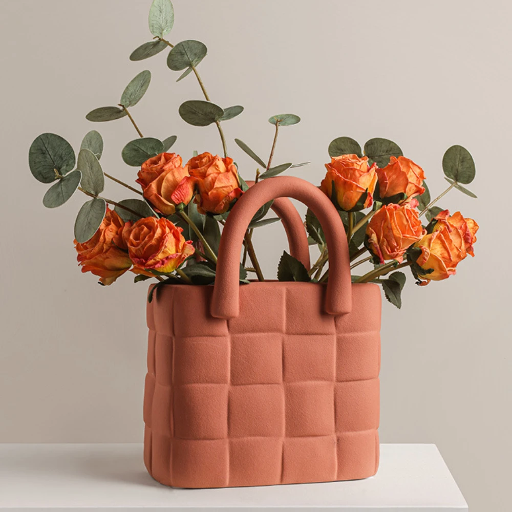 Vase Ceramic Bag Shape Colorful Living Room Flower Arrangement Entry Luxury Home Decorative Ornaments Nordic Creative Simple
Vase Ceramic Bag Shape Colorful Living Room Flower Arrangement Entry Luxury Home Decorative Ornaments Nordic Creative Simple
