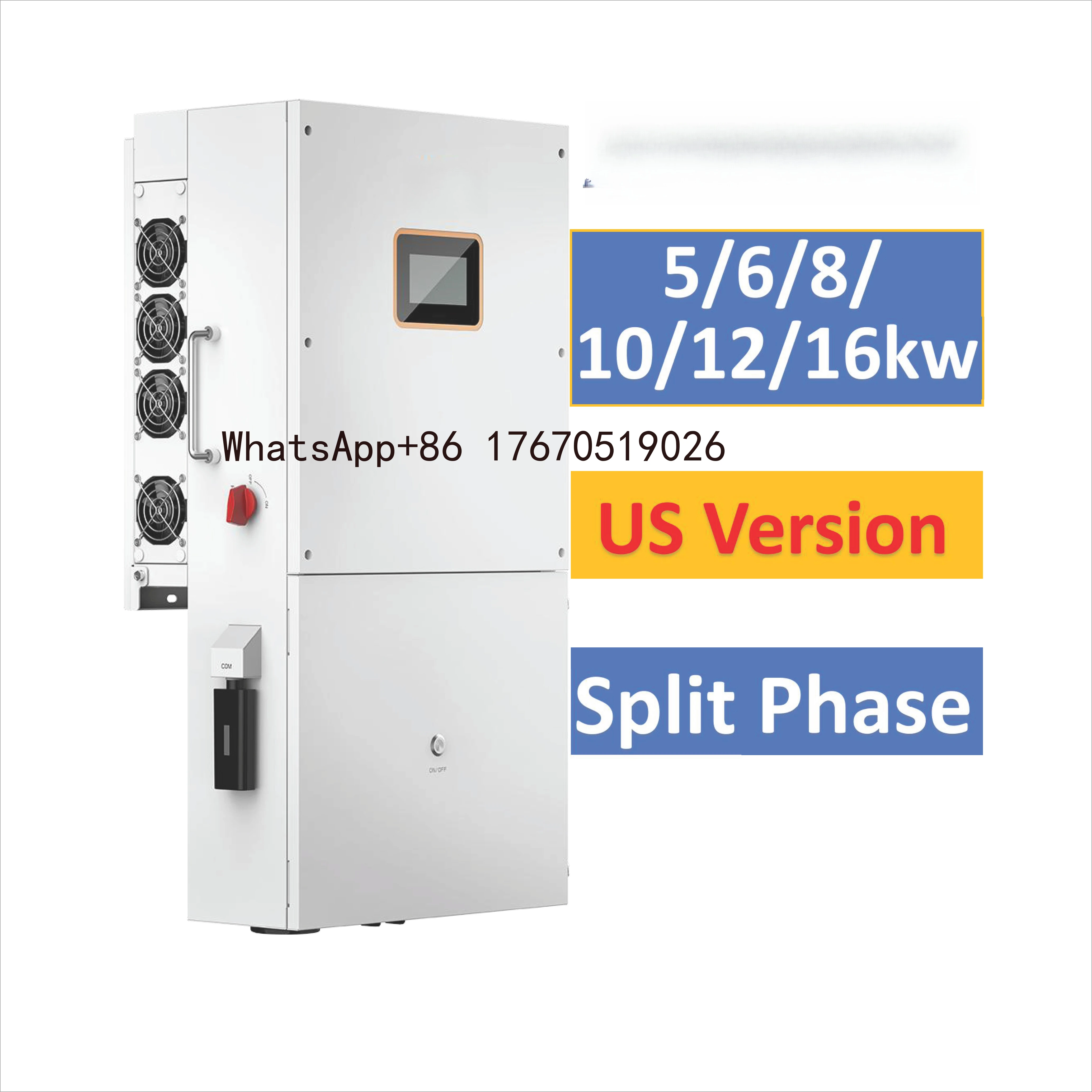 In Stock Megarevo US Model Split Phase Hybrid Grid Inverter 120v 240v 6kW 10kW 12kW R12KLNA for Home Energy Storage
In Stock Megarevo US Model Split Phase Hybrid Grid Inverter 120v 240v 6kW 10kW 12kW R12KLNA for Home Energy Storage