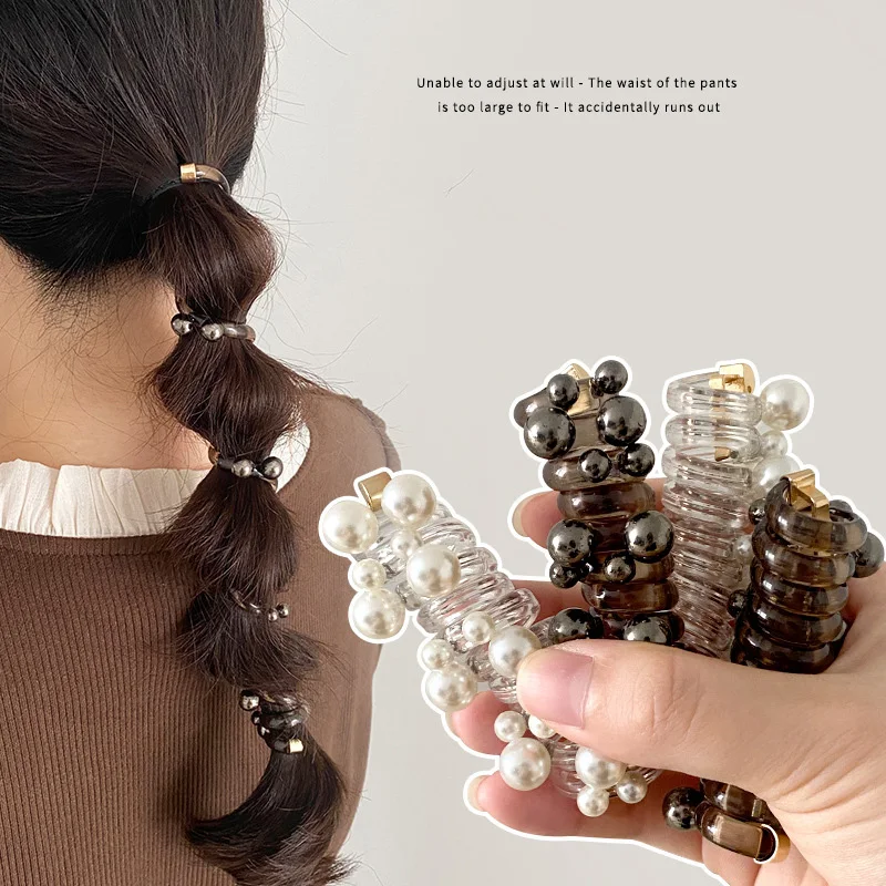 Pearl Hair Loop, High Elasticity Headband, High Ponytail Braided Hair Artifact, Telephone Cable, High-end Headwear Accessory.
Pearl Hair Loop, High Elasticity Headband, High Ponytail Braided Hair Artifact, Telephone Cable, High-end Headwear Accessory.