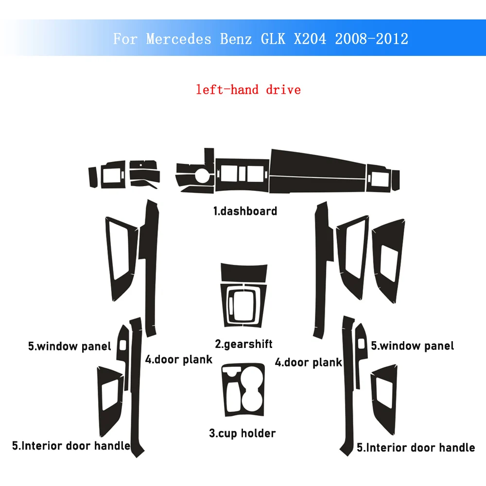 Carbon Fiber For Benz GLK X204 2008-2012 Car Film Interior Sticker Center Console Gear Dashboard Air Door Handle Lift Panel
Carbon Fiber For Benz GLK X204 2008-2012 Car Film Interior Sticker Center Console Gear Dashboard Air Door Handle Lift Panel
