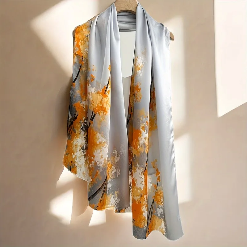 100% Mulberry Silk Long Scarf for Women Oblong Shawls for Headscarf Neck- Oblong Hair Wraps Gift Packed Silver Floral Print
100% Mulberry Silk Long Scarf for Women Oblong Shawls for Headscarf Neck- Oblong Hair Wraps Gift Packed Silver Floral Print