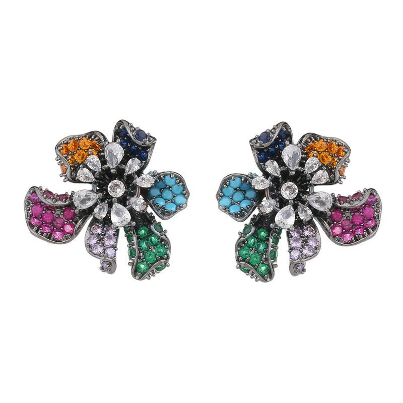 flower stud earrings for women multicolor blue white zirconia luxury jewelry daily wear party gift
flower stud earrings for women multicolor blue white zirconia luxury jewelry daily wear party gift