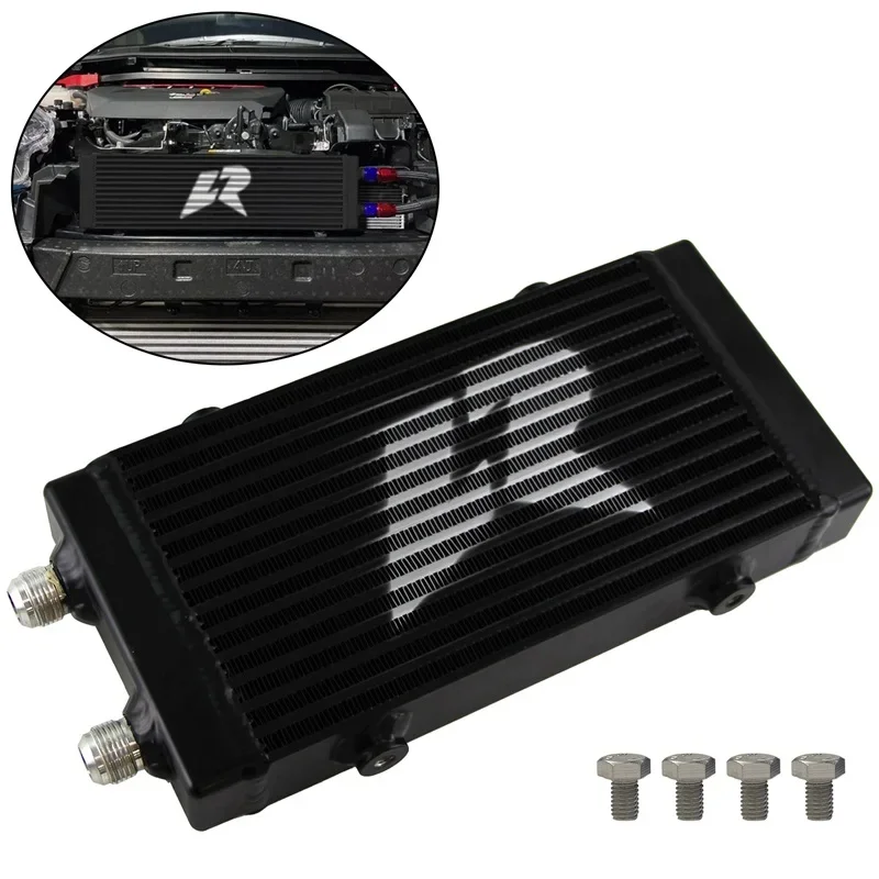 Oil Cooler Small Core:9.5"x5.5"x1.58" Size Dual Pass Bar & Plate AN10 7/8"-14 UNF Aluminum Engine Universal Black
Oil Cooler Small Core:9.5"x5.5"x1.58" Size Dual Pass Bar & Plate AN10 7/8"-14 UNF Aluminum Engine Universal Black