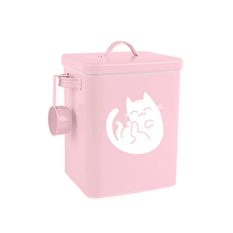 Cat food storage bucket dog food bucket sealed moisture-proof storage box metal pet snack storage bucket
Cat food storage bucket dog food bucket sealed moisture-proof storage box metal pet snack storage bucket