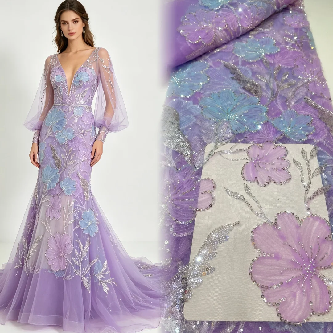 Luxury 3D Flowers African Beads Lace 2026 High Quality 5 Yards Handmade Sequins Fabric for Evening Party Dresses Nigerian Style
Luxury 3D Flowers African Beads Lace 2026 High Quality 5 Yards Handmade Sequins Fabric for Evening Party Dresses Nigerian Style