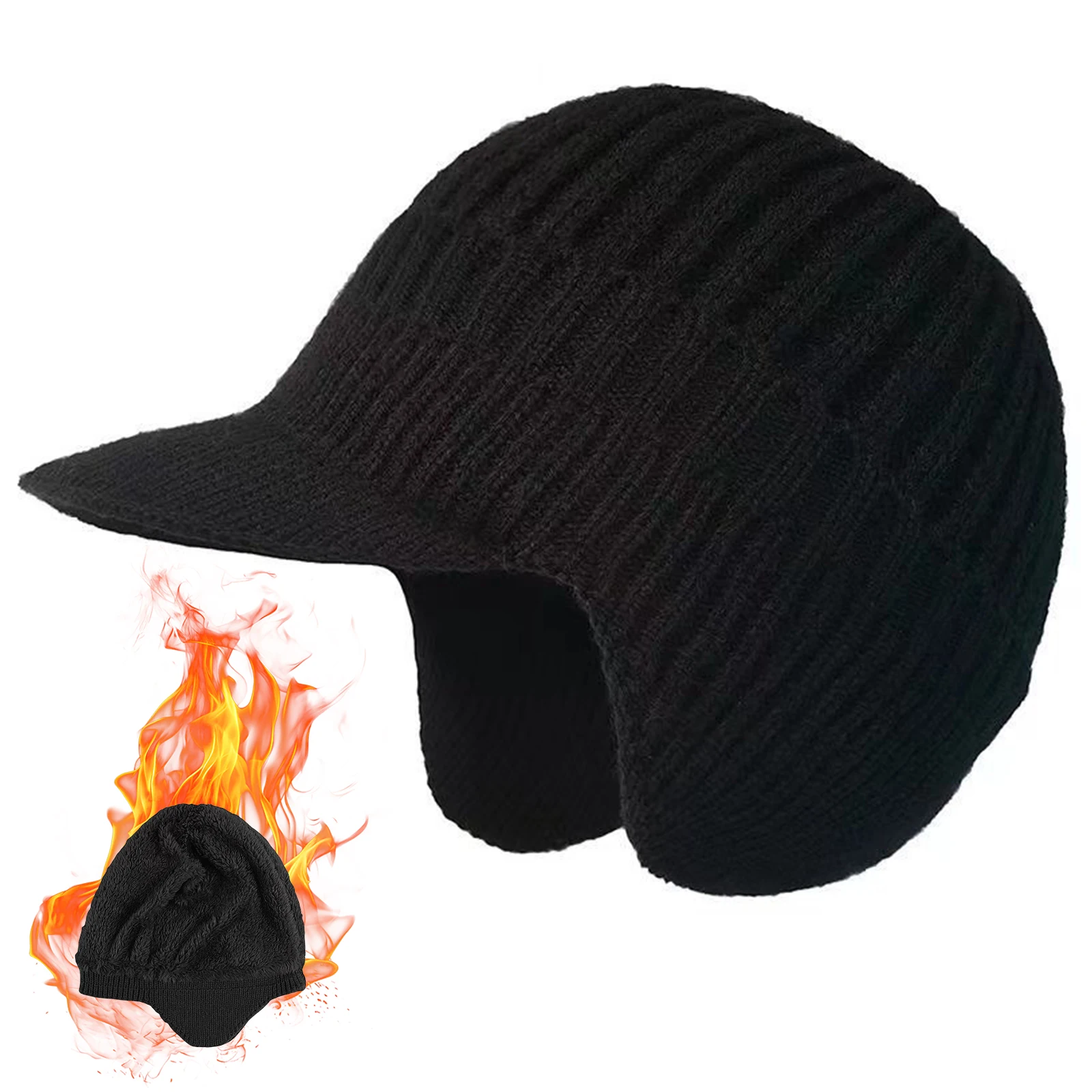 Winter Warm Knitted Beanie with Earflap Earmuff Short Brim Fleece Lined Skullies Beret Cap for Men Women Outdoor Cycling Ski New
Winter Warm Knitted Beanie with Earflap Earmuff Short Brim Fleece Lined Skullies Beret Cap for Men Women Outdoor Cycling Ski New