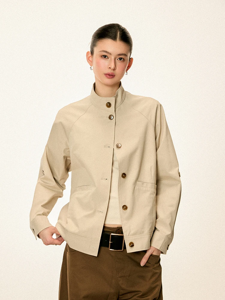 Cherry Melody American Style Loose Fit Shoulder Insert Sleeve Jacket Women's Elegance Short Windbreaker Coat Stand Collar
Cherry Melody American Style Loose Fit Shoulder Insert Sleeve Jacket Women's Elegance Short Windbreaker Coat Stand Collar