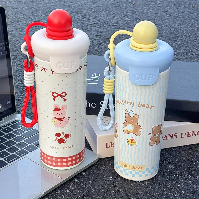 600ml Large Capacity Girls' Thermos Cup With Straw,Handle,Double-layer Stainless Steel Vacuum Flask,Student Thermal Water Bottle
600ml Large Capacity Girls' Thermos Cup With Straw,Handle,Double-layer Stainless Steel Vacuum Flask,Student Thermal Water Bottle