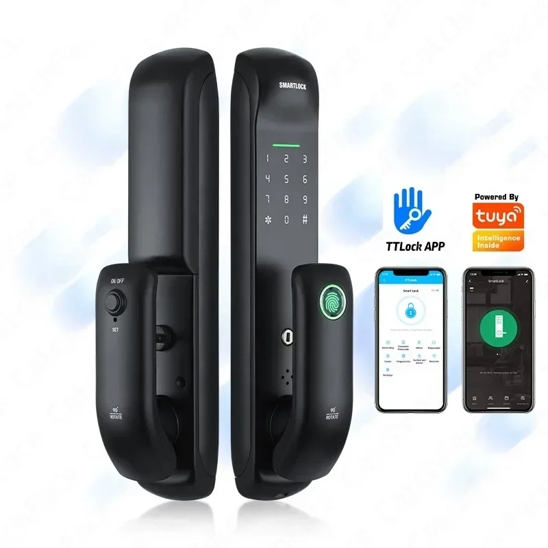 Top! Electronic Fingerprint Biometric Frosted Panel Digital Smart Door Lock WiFi TUYA or TTLock APP Password IC Card Security
Top! Electronic Fingerprint Biometric Frosted Panel Digital Smart Door Lock WiFi TUYA or TTLock APP Password IC Card Security