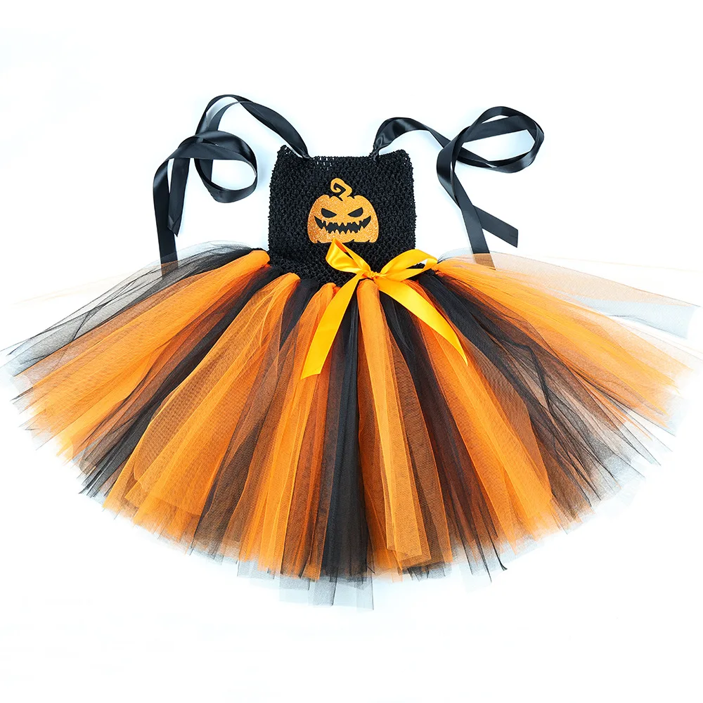 Orange Black Pumpkin Costumes for Girls Halloween Disguise Dresses for Carnival Party Outfit with Hair Bow Gloves Stocking
Orange Black Pumpkin Costumes for Girls Halloween Disguise Dresses for Carnival Party Outfit with Hair Bow Gloves Stocking