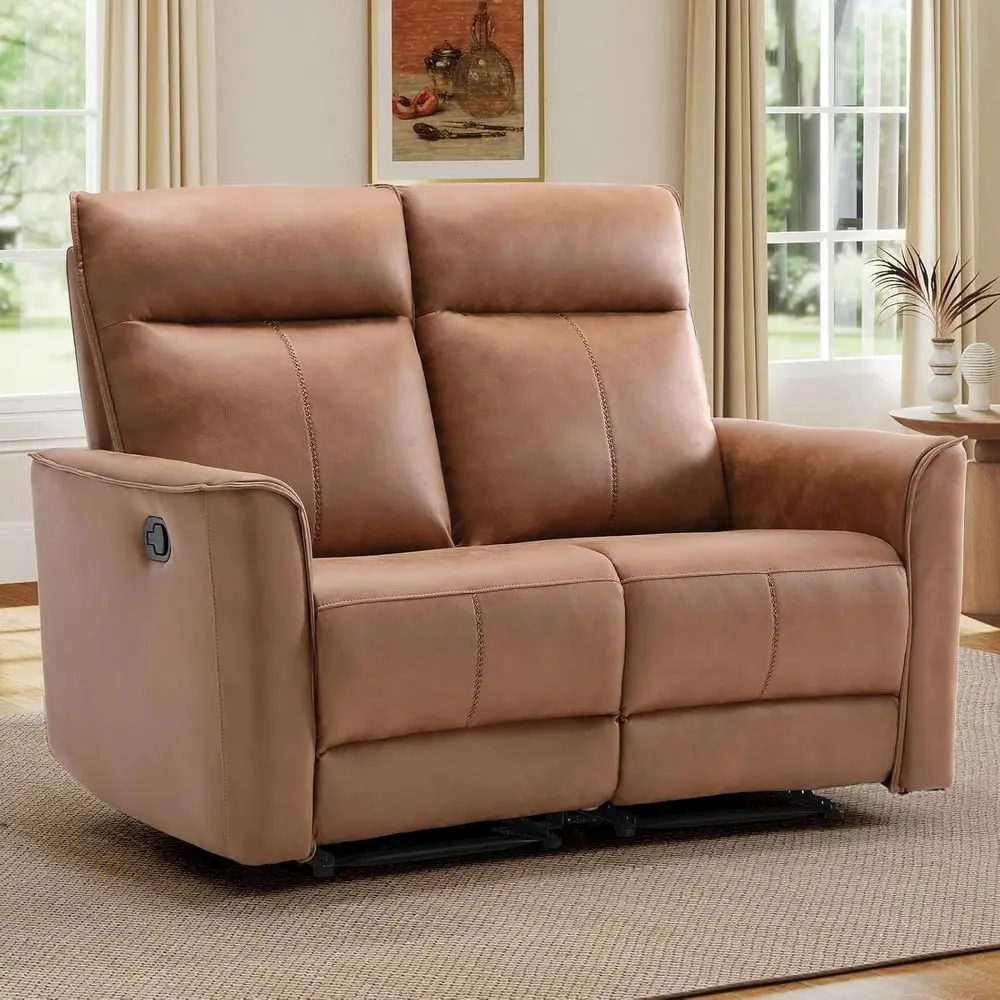 2-Seat Wall-Hugger Reclining Loveseat with Overstuffed Backrest, Suitable for Living Room, Meeting Room, Home, or Office, Brown
2-Seat Wall-Hugger Reclining Loveseat with Overstuffed Backrest, Suitable for Living Room, Meeting Room, Home, or Office, Brown