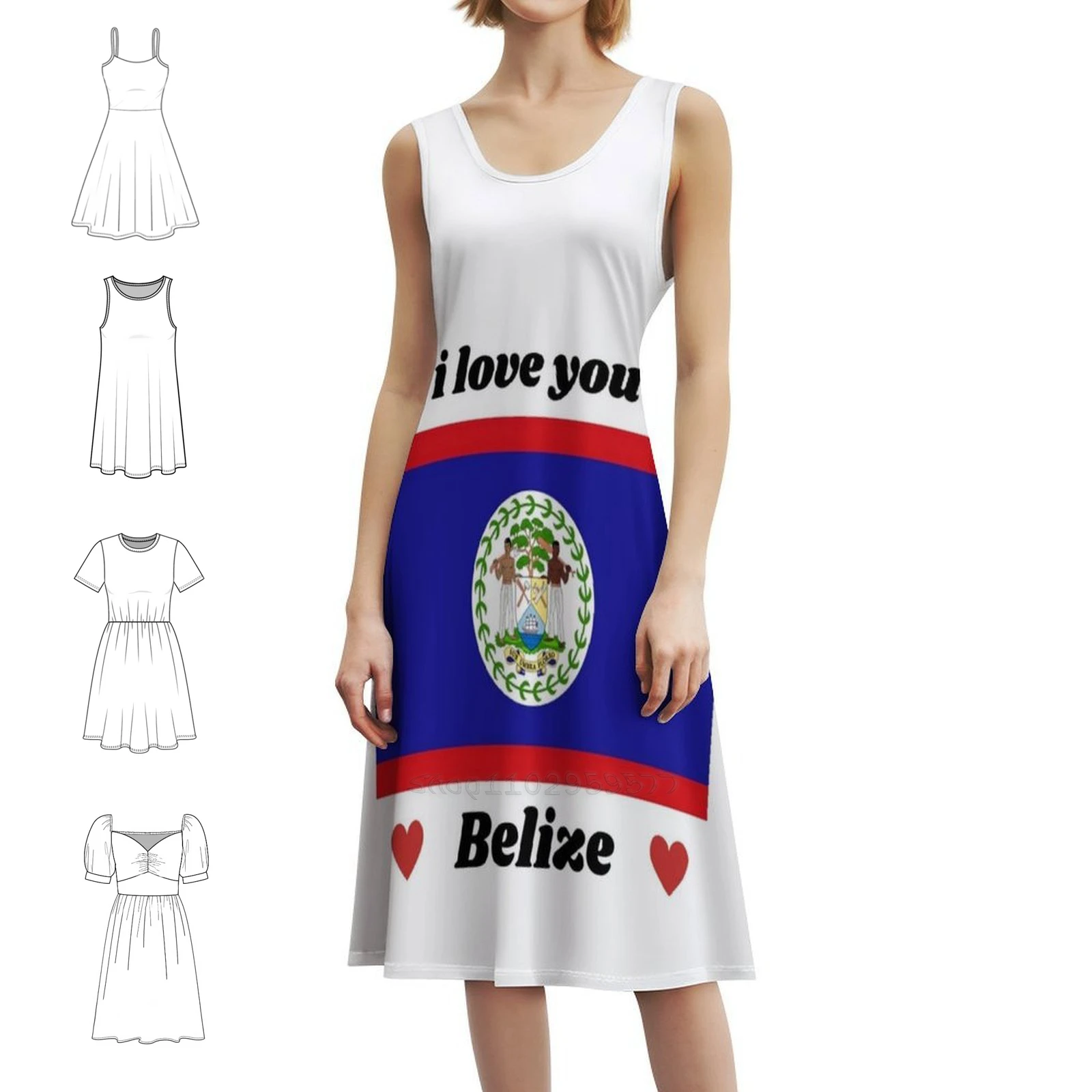 Belize Flag Bohemian Sleeveless Dress For Women Print Beach Party Dresses Belize Flag Belize Flag Belizean Belize Women's Dress
Belize Flag Bohemian Sleeveless Dress For Women Print Beach Party Dresses Belize Flag Belize Flag Belizean Belize Women's Dress