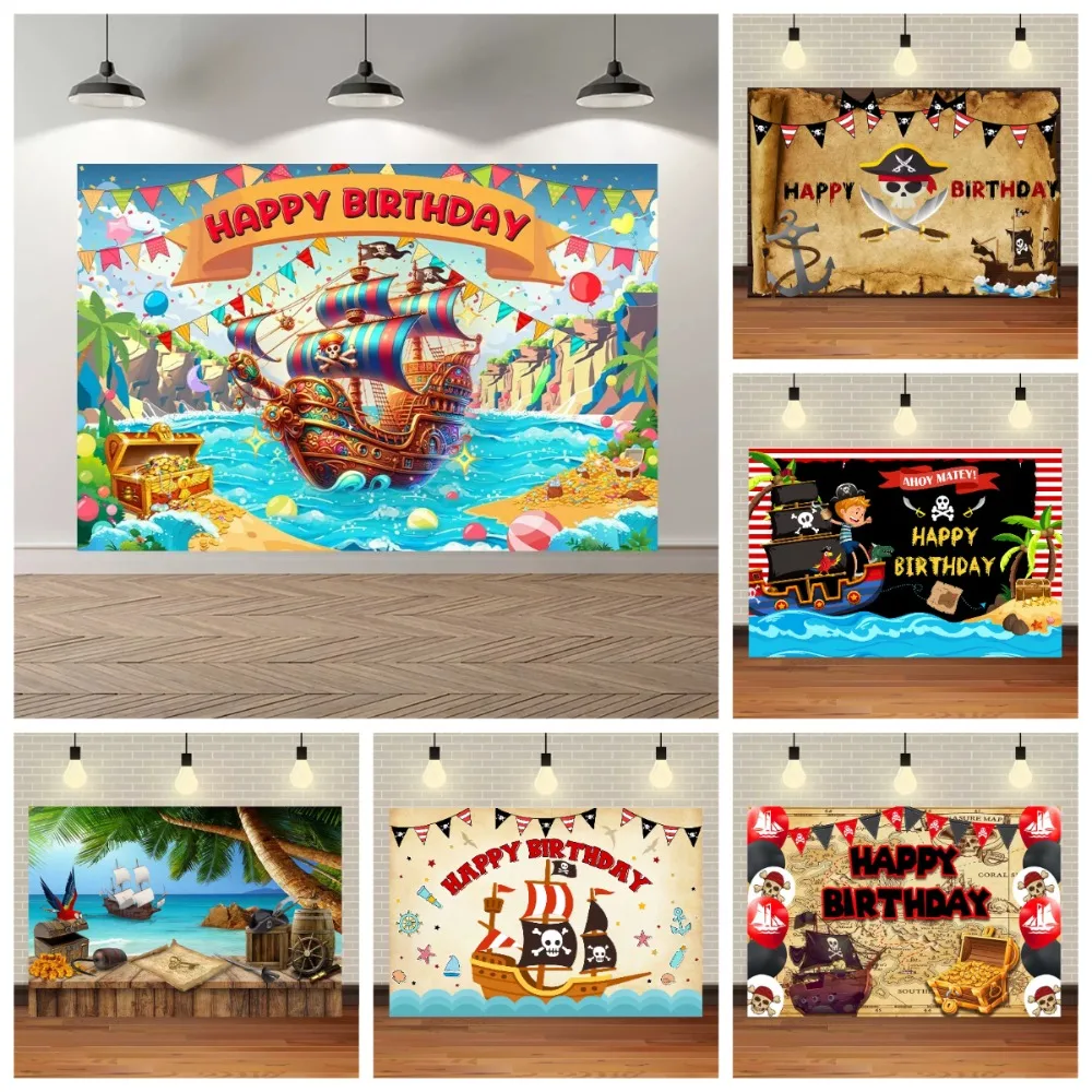 Captain's Treasure themed Birthday Party Banner Photography Background, Birthday Party Decoration Photography Studio Background
Captain's Treasure themed Birthday Party Banner Photography Background, Birthday Party Decoration Photography Studio Background