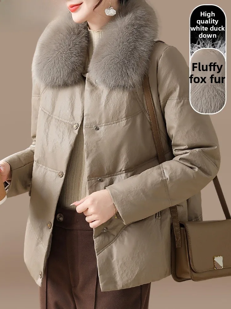 Зимняя модная женская куртка-пуховик с воротником из натурального меха, свободного кроя, из полиэстеровой смеси, на молнии, однотонная
Зимняя модная женская куртка-пуховик с воротником из натурального меха, свободного кроя, из полиэстеровой смеси, на молнии, однотонная