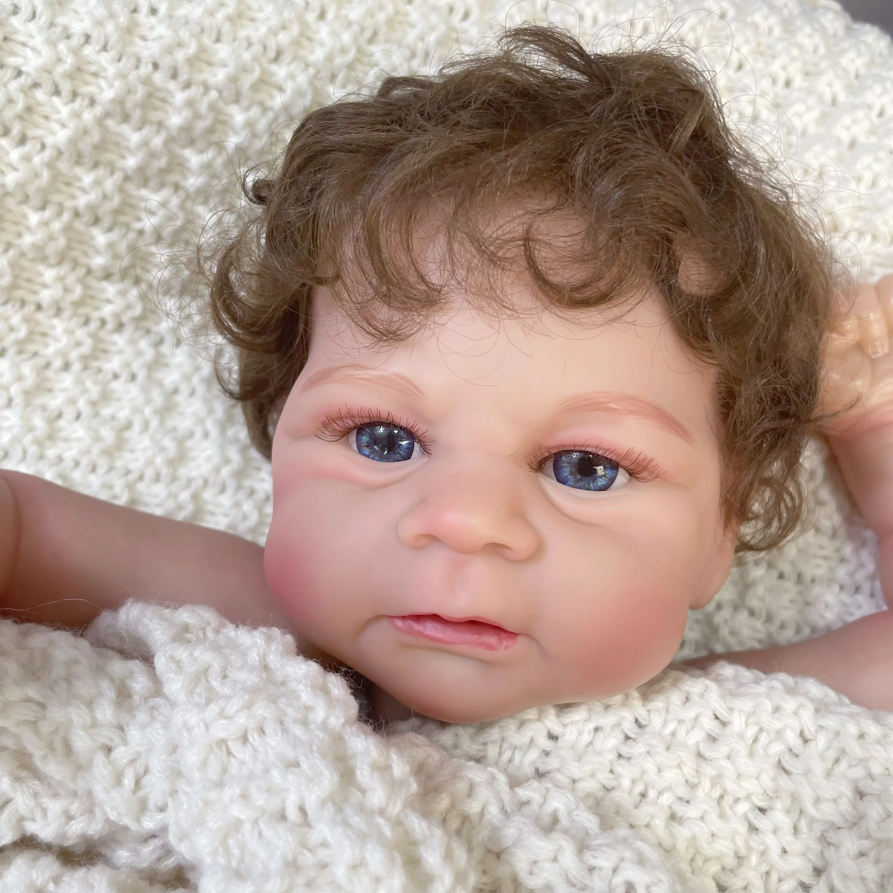 Elijah Reborn Doll Kit 18inch Unassembled Lifelike Multiple Layers Painting Doll Parts Visible Veins Hand Rooted Curly Hair
Elijah Reborn Doll Kit 18inch Unassembled Lifelike Multiple Layers Painting Doll Parts Visible Veins Hand Rooted Curly Hair