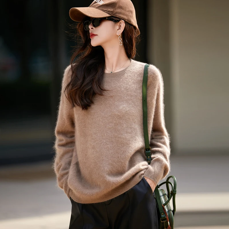 25 Autumn Winter 100% Pure Wool Fleece Fabric Round Neck Pullover Sweater Goddess Style Skin Friendly Loose High-End Temperament
25 Autumn Winter 100% Pure Wool Fleece Fabric Round Neck Pullover Sweater Goddess Style Skin Friendly Loose High-End Temperament