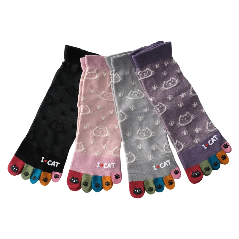 Cartoon Printed Cotton Five-finger Socks Women Cute Socks Funny Kawaii Socks Set
Cartoon Printed Cotton Five-finger Socks Women Cute Socks Funny Kawaii Socks Set