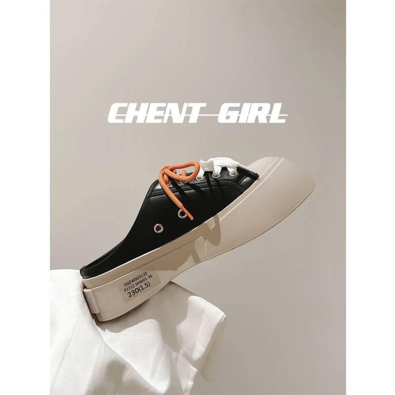 Новинка 2025, женские шлепанцы без шнуровки Мэри Джейн Thi Bot, двухцветные шнурки, тапочки с большой головкой, повседневные кожаные шлепанцы с подкладкой
Новинка 2025, женские шлепанцы без шнуровки Мэри Джейн Thi Bot, двухцветные шнурки, тапочки с большой головкой, повседневные кожаные шлепанцы с подкладкой