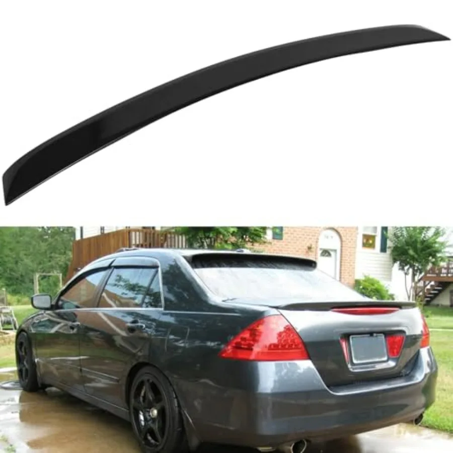 Rear trunk spoiler wing for 2006-2007 Honda Accord, ABS glossy black, lightweight aerodynamic design, easy bolt-on installation
Rear trunk spoiler wing for 2006-2007 Honda Accord, ABS glossy black, lightweight aerodynamic design, easy bolt-on installation