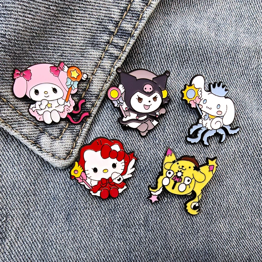 Anime Sanrio Hello Kitty Kuromi Enamel Metal Badge Brooch Pin Cute Cosplay Animal Cinnamoroll Kitty Cat Brooch For Backpack Gift
Anime Sanrio Hello Kitty Kuromi Enamel Metal Badge Brooch Pin Cute Cosplay Animal Cinnamoroll Kitty Cat Brooch For Backpack Gift