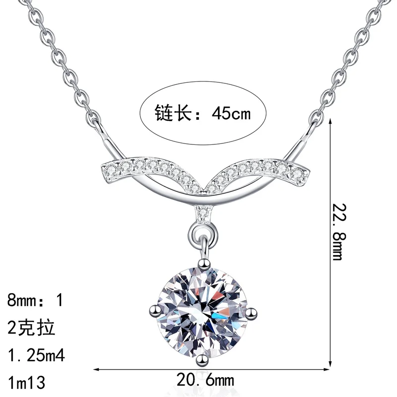 ZFSILVER Classic Moissanite Luxury Mermaid Simle Necklace 925 Sterling Silver For Charm Women Fashion Party Jewelry Gift AZ1367X
ZFSILVER Classic Moissanite Luxury Mermaid Simle Necklace 925 Sterling Silver For Charm Women Fashion Party Jewelry Gift AZ1367X