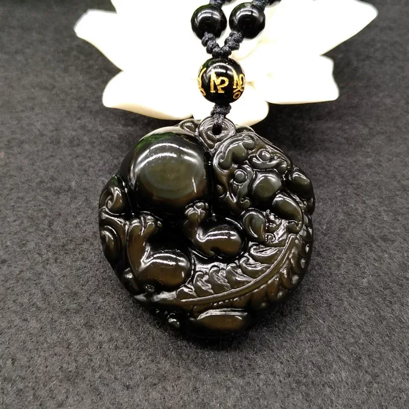 Genuine Natural Rainbow Eye Obsidian Pixiu Pendant Necklace Fashion Charm Jewelry Accessories Amulet Gifts for Women Men Luxury
Genuine Natural Rainbow Eye Obsidian Pixiu Pendant Necklace Fashion Charm Jewelry Accessories Amulet Gifts for Women Men Luxury