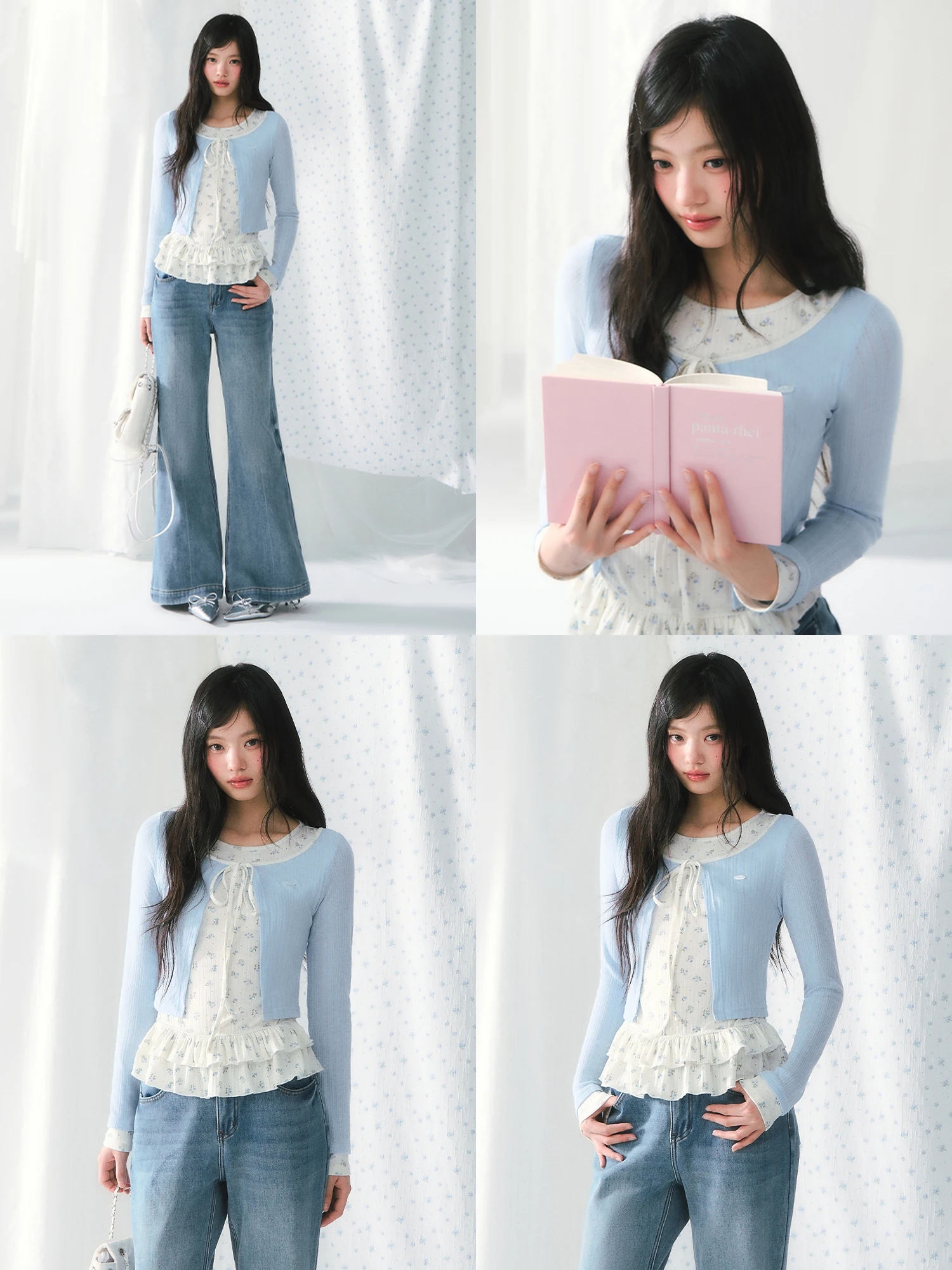 Blue Floral Lace Hem Fake Two-Piece Knitted Top Women's Small Size Absolutely Wear Small Top Casual Sle Slim Fit Long Sv...
Blue Floral Lace Hem Fake Two-Piece Knitted Top Women's Small Size Absolutely Wear Small Top Casual Sle Slim Fit Long Sv...