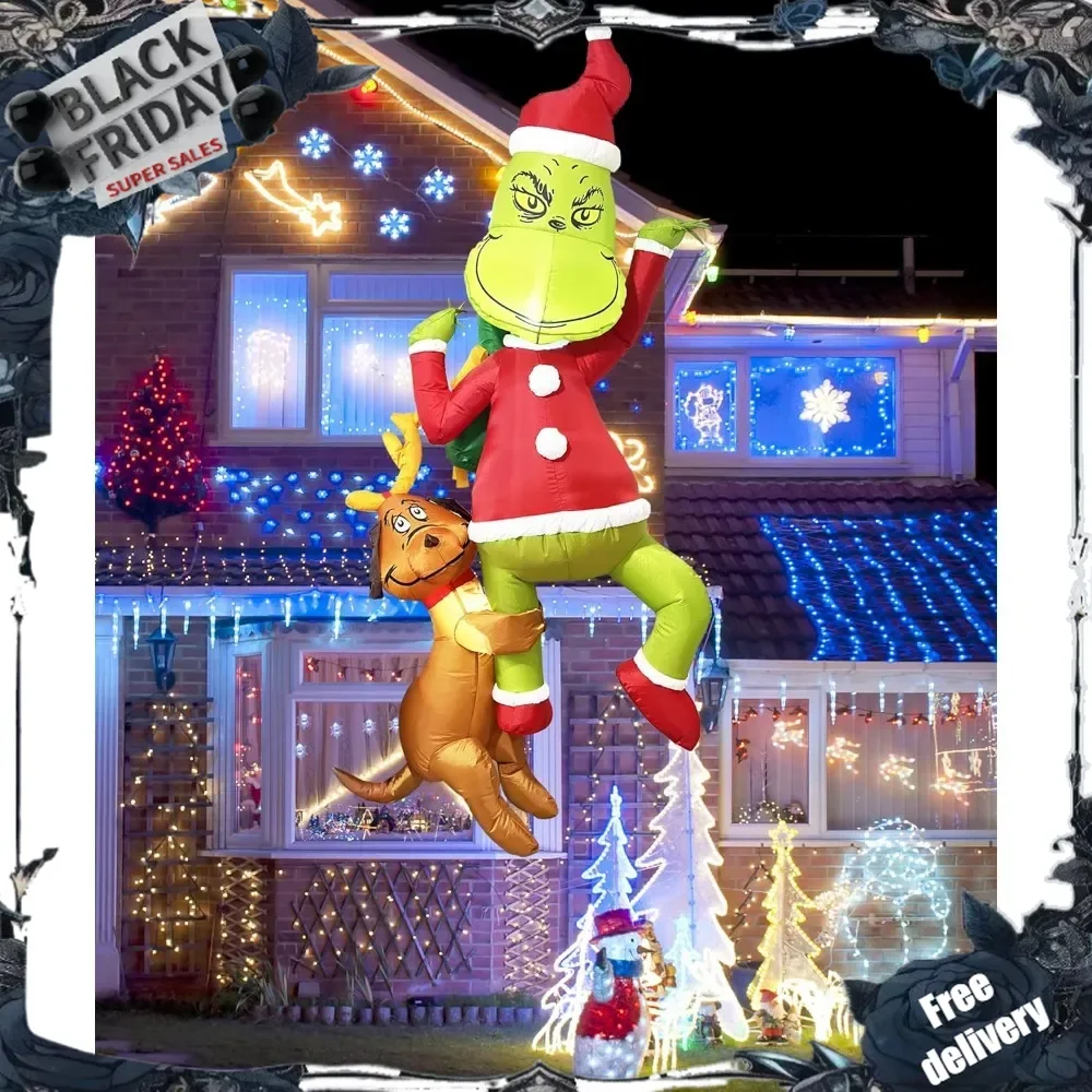 8FT Christmas Inflatables Decorations Lights, Outdoor Christmas Decorations Blow Up with Strings hang for Indoor Outdoor Yard
8FT Christmas Inflatables Decorations Lights, Outdoor Christmas Decorations Blow Up with Strings hang for Indoor Outdoor Yard