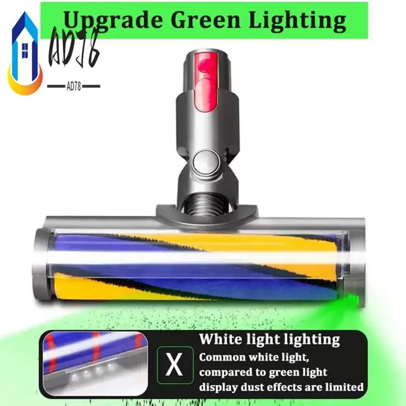 AD78-Roller Brush Head Replacement For Dyson V7 V8 V10 V11 V15 Vacuum Cleaner Parts Hardwood Floor With Green Dust Light
AD78-Roller Brush Head Replacement For Dyson V7 V8 V10 V11 V15 Vacuum Cleaner Parts Hardwood Floor With Green Dust Light