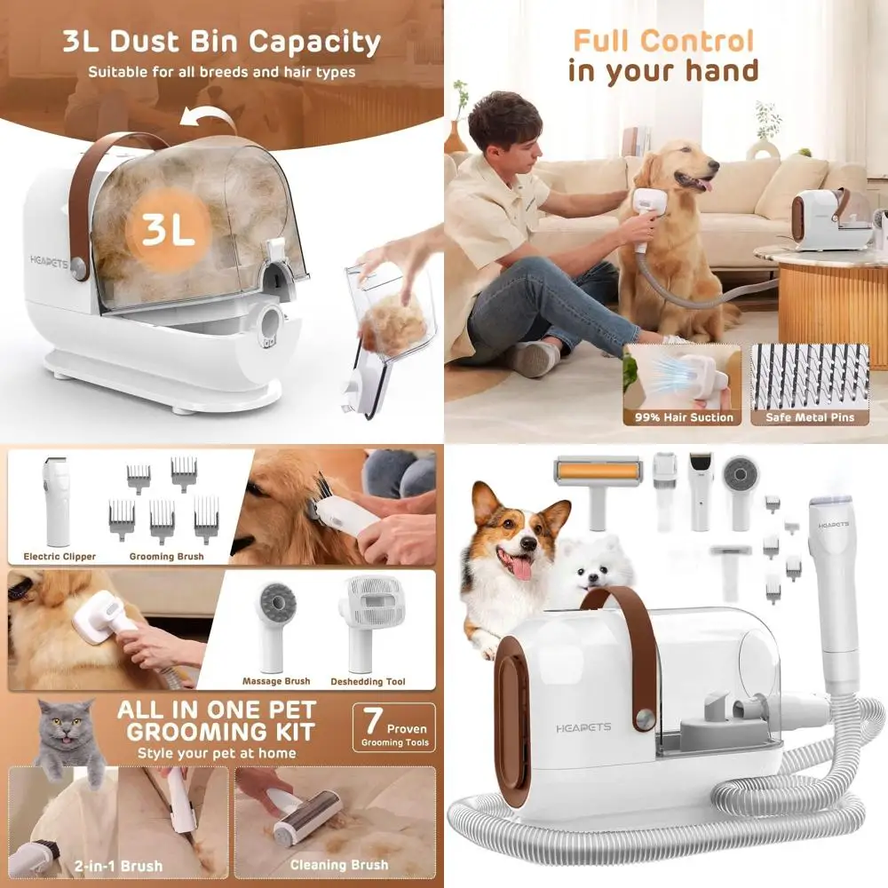 Набор для груминга животных 3L с 7 насадками, бесшумным электрическим триммером и щеткой для домашнего контроля линьки
Набор для груминга животных 3L с 7 насадками, бесшумным электрическим триммером и щеткой для домашнего контроля линьки