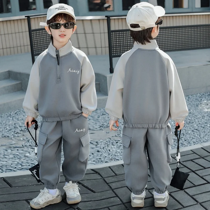 New Spring Autumn Children Clothes Set Color Patchwork Kids Boys Two-Piece Sets Children Boy Casual Tracksuit Outfits Tops Pants
New Spring Autumn Children Clothes Set Color Patchwork Kids Boys Two-Piece Sets Children Boy Casual Tracksuit Outfits Tops Pants