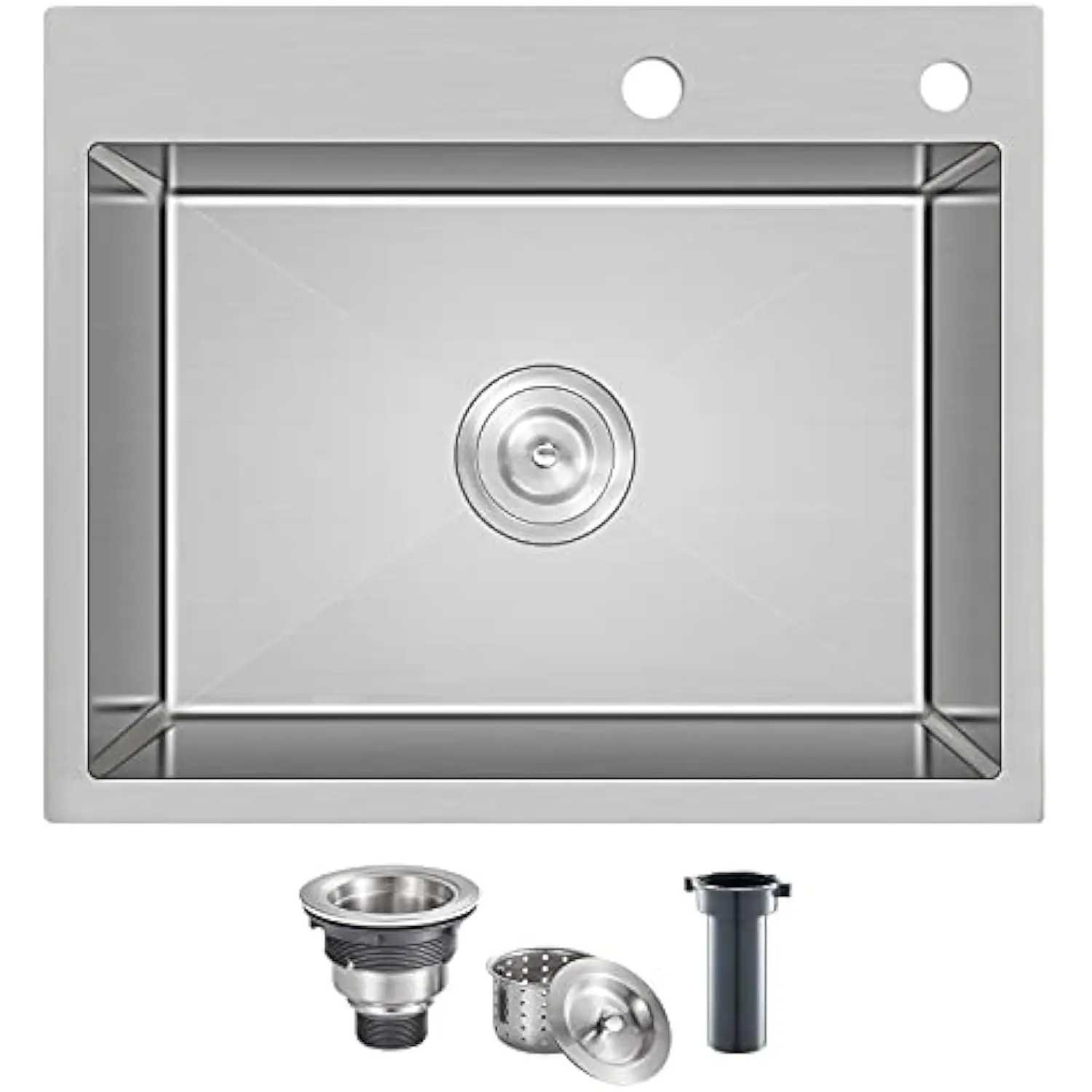 24 英寸 Drop-In Kitchen Sink, 304 Stainless Steel Topmount Handmade Residential Sink, Single Bowl Workstation Sink with Drain
24 英寸 Drop-In Kitchen Sink, 304 Stainless Steel Topmount Handmade Residential Sink, Single Bowl Workstation Sink with Drain