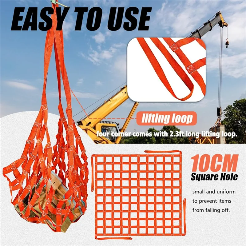 【Superdeals】Lifting Net 3.28 X 3.28 Ft, Lifting Net Straps For Hoist 661Lbs Load Capacity, Nylon Sling Hoisting Net 10CM Square
【Superdeals】Lifting Net 3.28 X 3.28 Ft, Lifting Net Straps For Hoist 661Lbs Load Capacity, Nylon Sling Hoisting Net 10CM Square