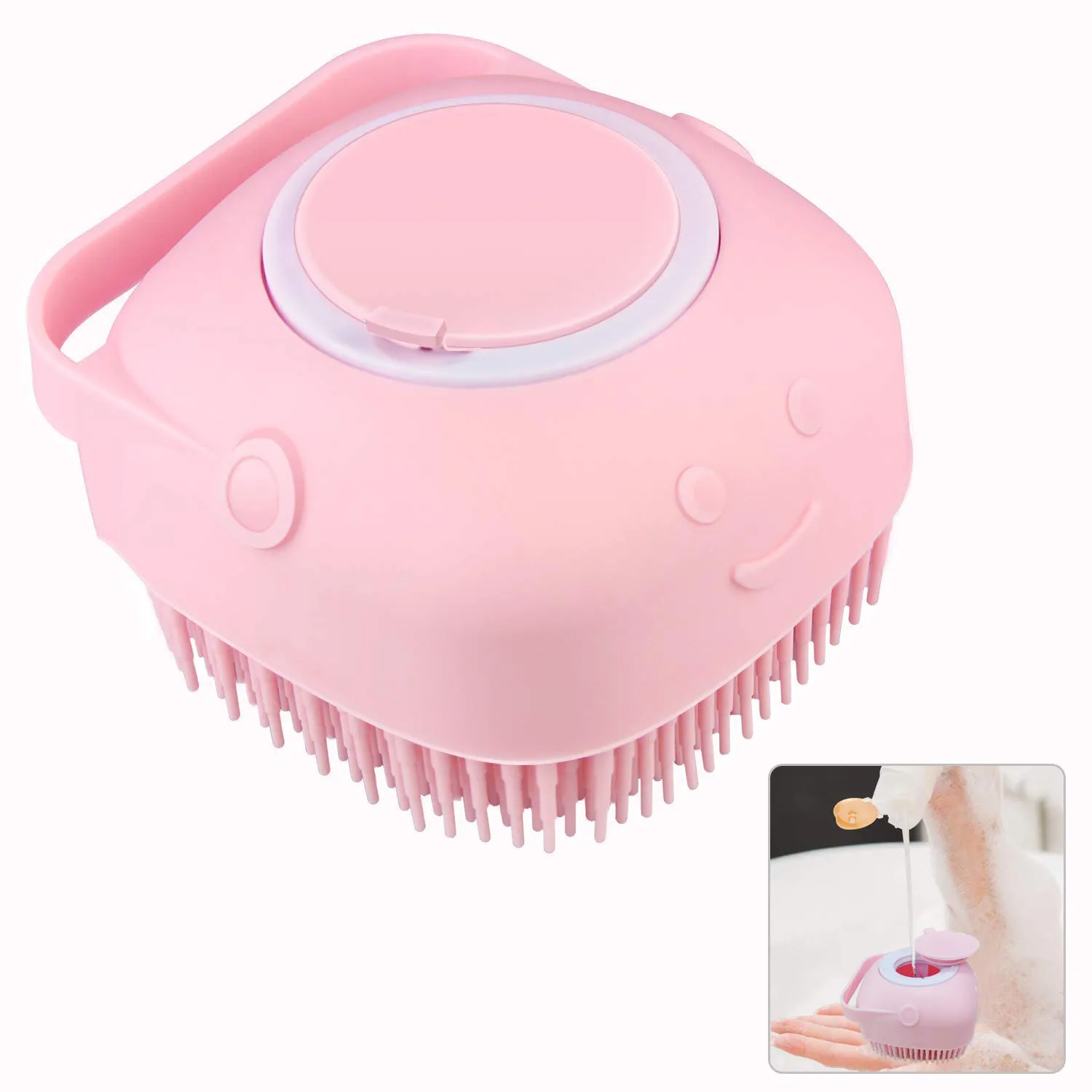 Silicone Massage Exfoliating Bath & Shower Brush With Soap Dispenser-Can Filled With Liquid Bath Shower Ball
Silicone Massage Exfoliating Bath & Shower Brush With Soap Dispenser-Can Filled With Liquid Bath Shower Ball