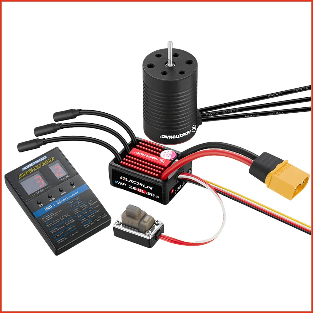 Hobbywing QuicRun-WP-16BL30 G2 2-3S Waterproof Brushless ESC & 2435SL 4500KV/6500KV G3 Motor
Hobbywing QuicRun-WP-16BL30 G2 2-3S Waterproof Brushless ESC & 2435SL 4500KV/6500KV G3 Motor