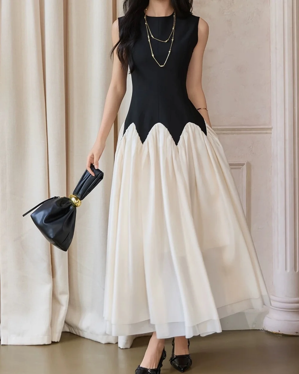 Customized Fashion Sizes Available Jersey Tiered Pleat A-line High Collar Midi Dresses Bespoke Occasion Dresses High Quality
Customized Fashion Sizes Available Jersey Tiered Pleat A-line High Collar Midi Dresses Bespoke Occasion Dresses High Quality