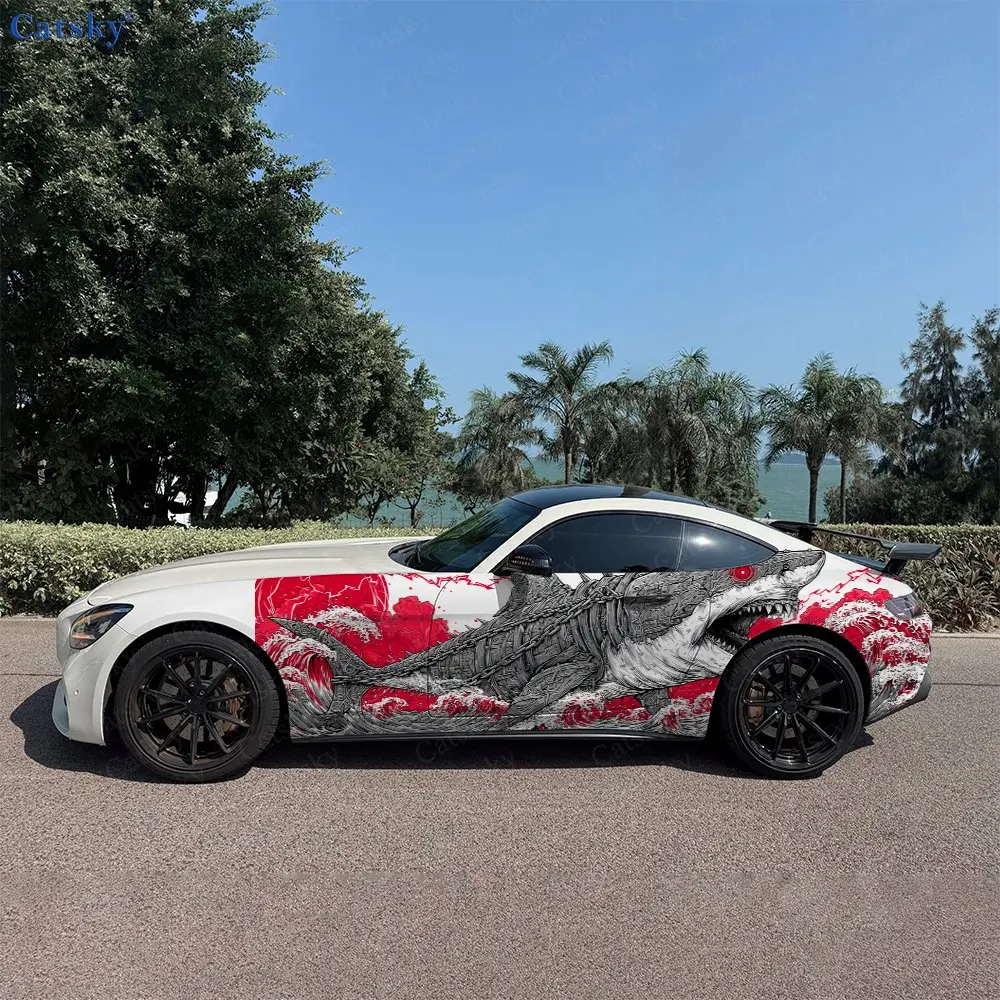 2pcs Blood Lightning Giant Shark Car Side Wraps, Self-Adhesive PVC Waterproof & Scratch-Resistant Stickers, Car Accessory Gift
2pcs Blood Lightning Giant Shark Car Side Wraps, Self-Adhesive PVC Waterproof & Scratch-Resistant Stickers, Car Accessory Gift