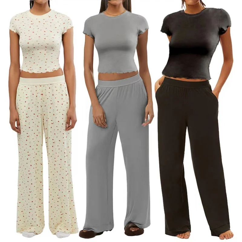 2025 хит продаж, весенне-осенний комплект AliExpress в европейском и американском стиле, новый комплект длинных брюк с круглым вырезом и короткими рукавами с принтом
2025 хит продаж, весенне-осенний комплект AliExpress в европейском и американском стиле, новый комплект длинных брюк с круглым вырезом и короткими рукавами с принтом