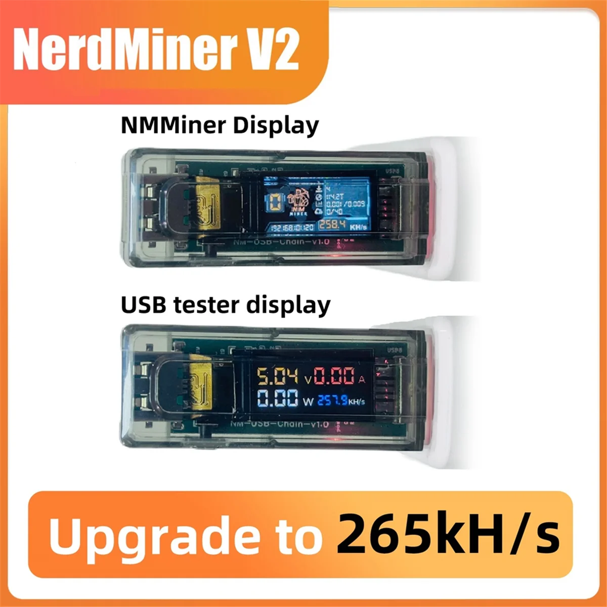 2PCS NMMiner Miner 265KH/S USB Chain ESP32 Crypto Miner BTC Solo Lottery Miner Ammeter Tester USB-A Series Form ChainJAS
2PCS NMMiner Miner 265KH/S USB Chain ESP32 Crypto Miner BTC Solo Lottery Miner Ammeter Tester USB-A Series Form ChainJAS