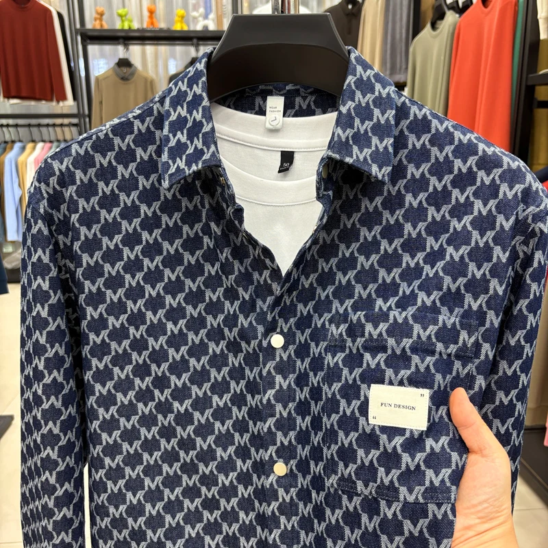 men's autumn high quality new product cowboy shirt jacquard lapel long sleeves pocket coat leisure fashion men's clothing tops
men's autumn high quality new product cowboy shirt jacquard lapel long sleeves pocket coat leisure fashion men's clothing tops