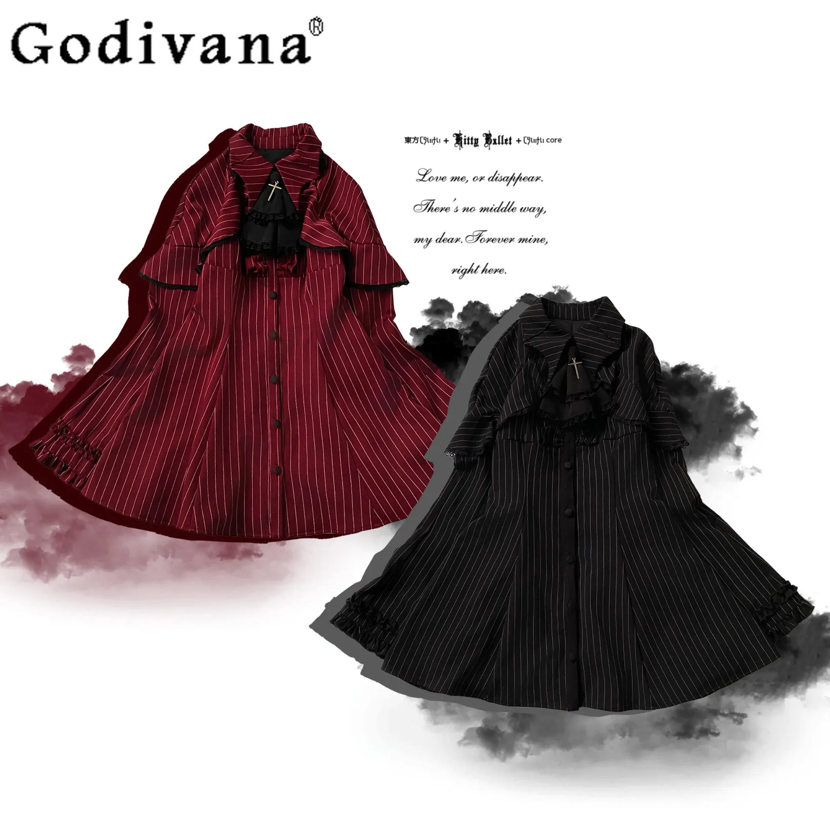 Gothic Subculture Black Red Striped Dress Set Spring Summer New Women's Slim Lolita Long Sleeve Tops and Shorts 2-piece Set
Gothic Subculture Black Red Striped Dress Set Spring Summer New Women's Slim Lolita Long Sleeve Tops and Shorts 2-piece Set