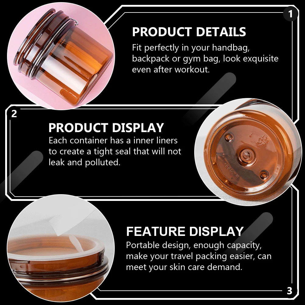 5pcs Facial Mask Bottling Cream Bottle Lotion Jar Sample Refillable Travel Containers Portable Reusable Storage
5pcs Facial Mask Bottling Cream Bottle Lotion Jar Sample Refillable Travel Containers Portable Reusable Storage