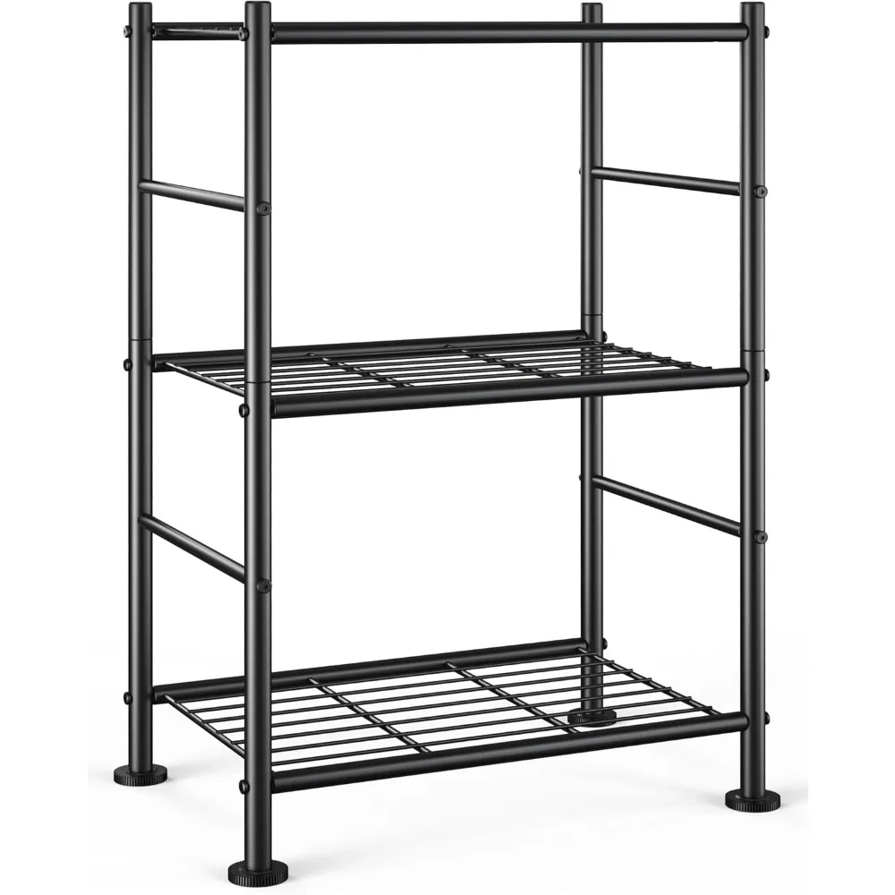 Storage Shelves - 3 Tier Shelf Organizer, Sturdy Metal Garage Shelving with Adjustable Leveling Feet, Space-Saving Shelves
Storage Shelves - 3 Tier Shelf Organizer, Sturdy Metal Garage Shelving with Adjustable Leveling Feet, Space-Saving Shelves