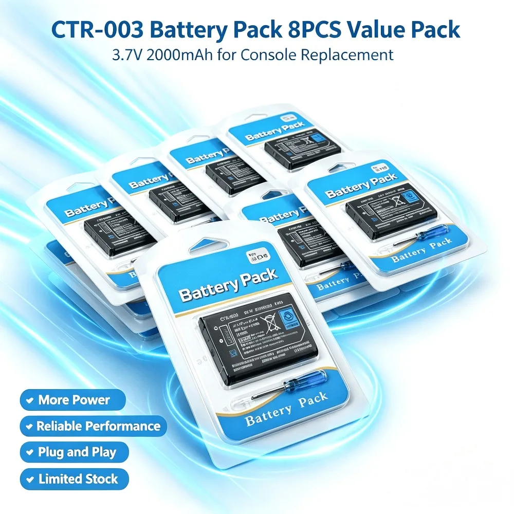 1-10PCS 2000mAh CTR-003 Battery For 3DS Gaming Machine Host Batteries 3.7V Lithium Built-in Cell N3DS 2DS Gamepad Controller
1-10PCS 2000mAh CTR-003 Battery For 3DS Gaming Machine Host Batteries 3.7V Lithium Built-in Cell N3DS 2DS Gamepad Controller