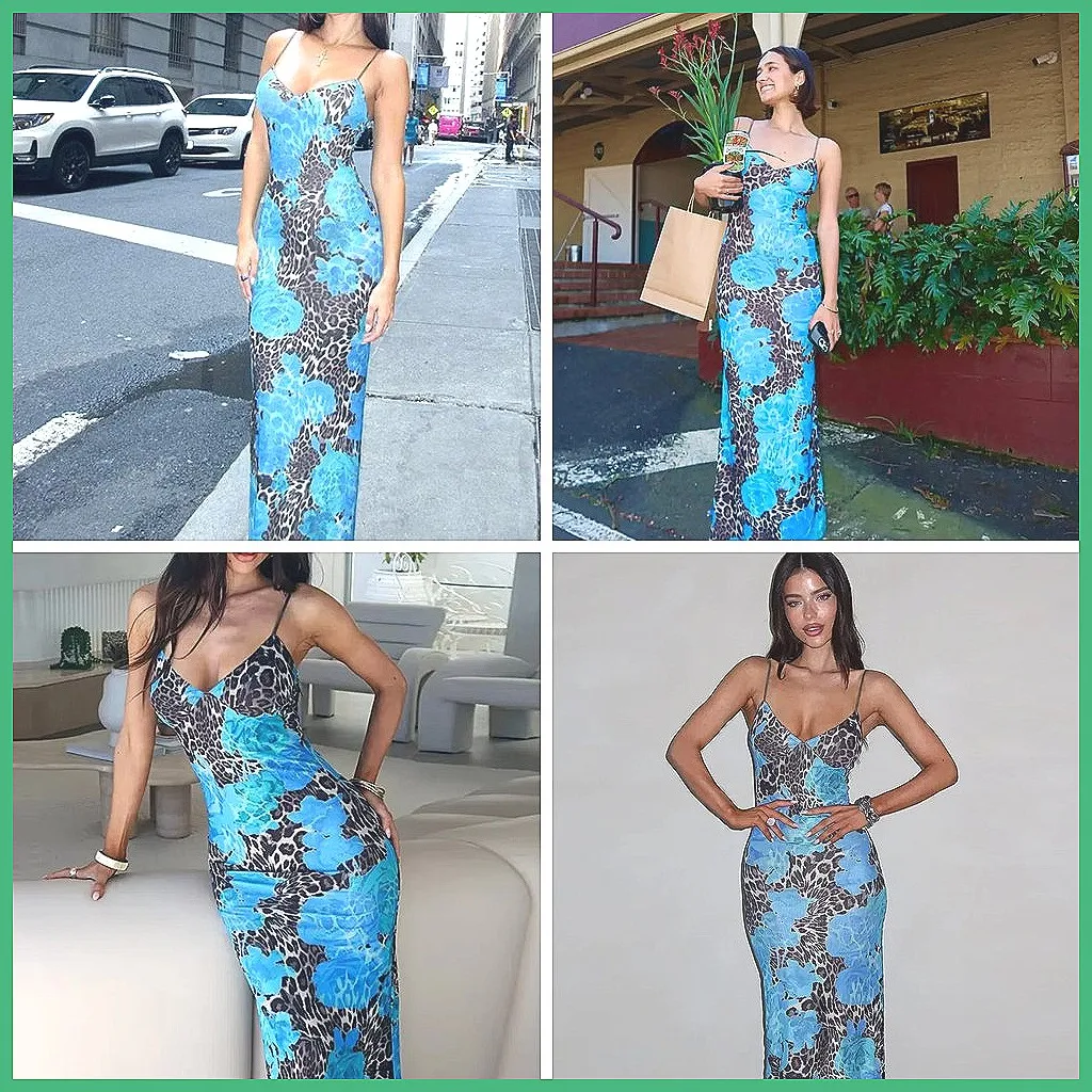 Women's Sexy Leopard Print Sling Dress Off Shoulder Backless Long Gown for Party Vacation
Women's Sexy Leopard Print Sling Dress Off Shoulder Backless Long Gown for Party Vacation