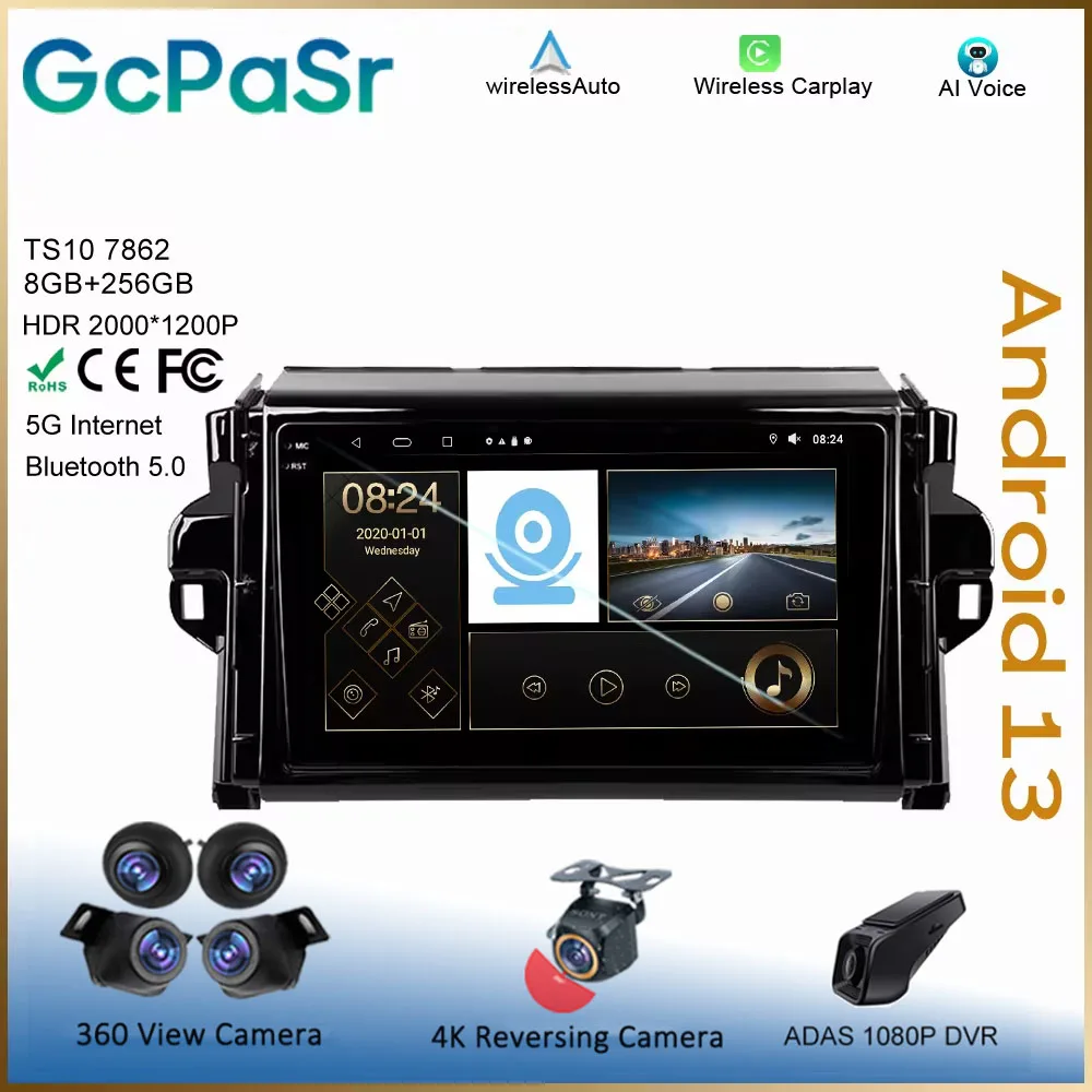 5G BT Android 13 For Toyota Fortuner 2 2015 - 2020 Head Unit Multimedia Dash Cam Carplay Auto High-performance QLED WIFI CPU HDR
5G BT Android 13 For Toyota Fortuner 2 2015 - 2020 Head Unit Multimedia Dash Cam Carplay Auto High-performance QLED WIFI CPU HDR
