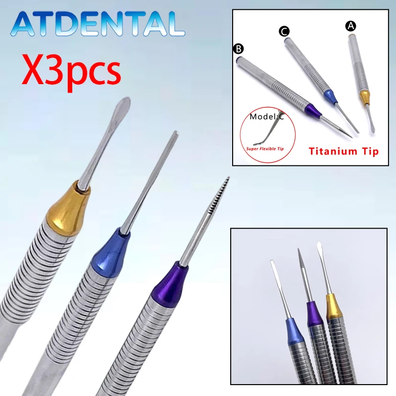 Набор из 3 гибких периотомов с титановыми наконечниками для удаления зубов, пародонтологические инструменты, хирургический набор инструментов
Набор из 3 гибких периотомов с титановыми наконечниками для удаления зубов, пародонтологические инструменты, хирургический набор инструментов